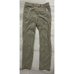 Anatomie Travel Pant Tan  Zip Pockets Lightweight Stretch Side Zip size small